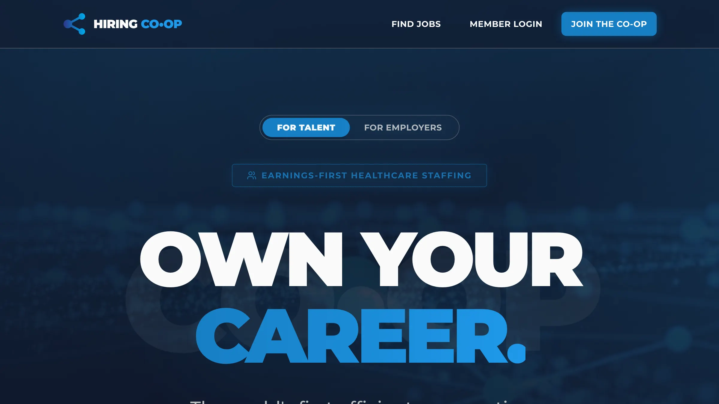 Hiring Co-op — healthcare staffing marketplace replacing traditional recruitment agencies